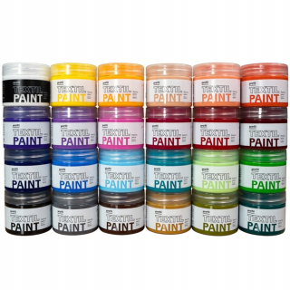 Profilové farby na tkaniny 24 ks x 50 ml